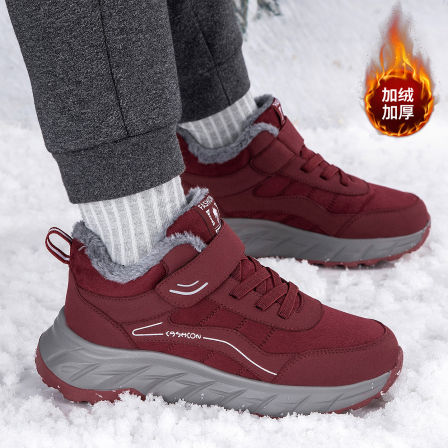 张凯丽老人东北大棉鞋女冬季加绒加厚妈妈鞋中老年舒适防滑运动鞋