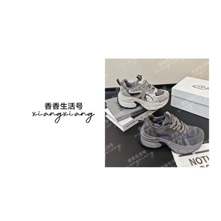 厚底老爹鞋2025新款时尚百搭加绒休闲鞋XX 5820 跟高5.5CM