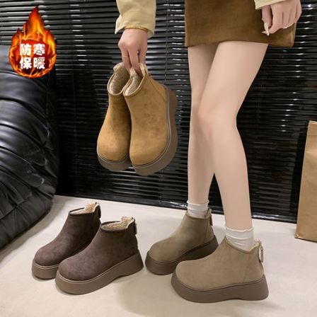 厚底勃肯短靴女2025年秋冬新款复古平底小短靴爆款百搭时尚瘦瘦靴