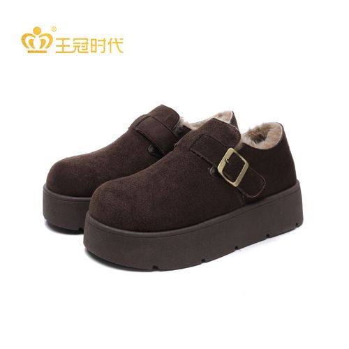 王冠厚底加绒勃肯鞋增高2025冬季新款加厚保暖毛毛鞋秋冬雪地靴子主图