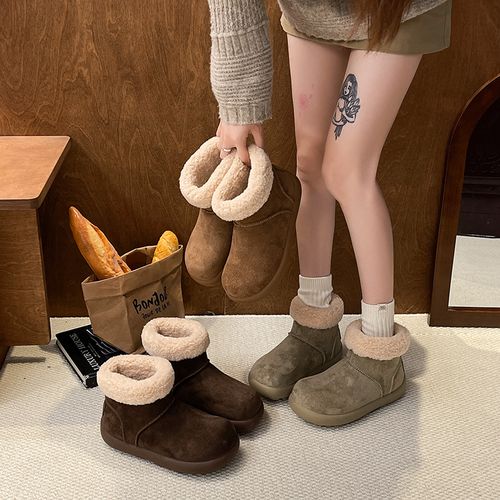 现货【防水】2025加绒防滑大土豆东北大棉鞋新款雪地靴外穿时尚女鞋主图
