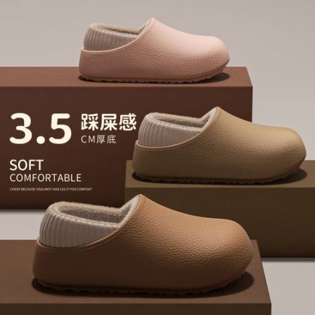 【ECAC】复古勃肯鞋加绒2025新款厚底防滑保暖可外穿情侣居家毛毛拖