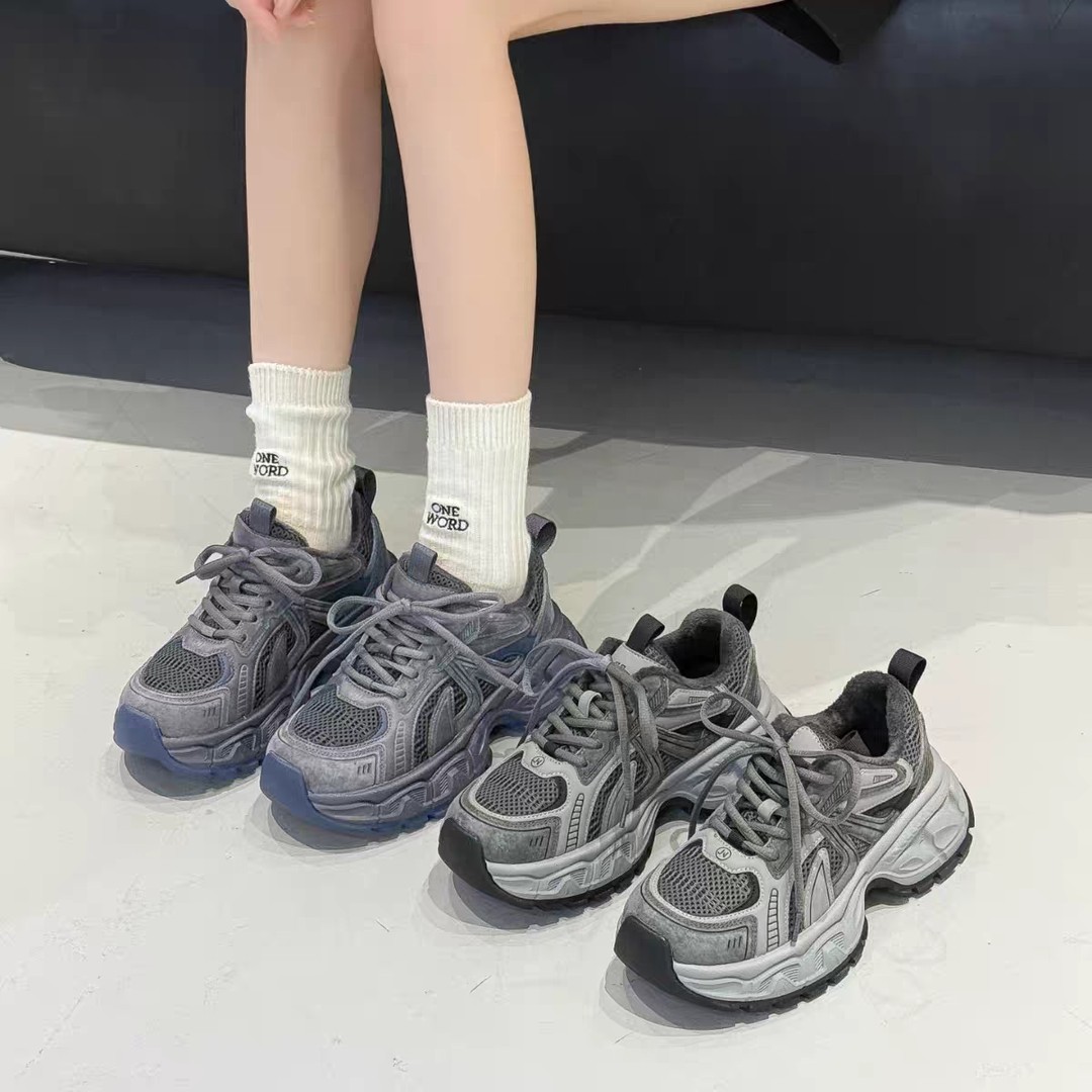 秋冬潮酷ins风加绒松糕厚底休闲老爹鞋S881 DD主图