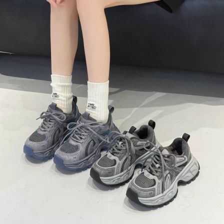 秋冬潮酷ins风加绒松糕厚底休闲老爹鞋S881 DD