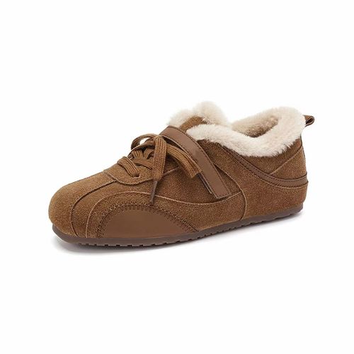 【爆款】复古风德训鞋2025秋冬新款加绒显脚小通勤炸街主图