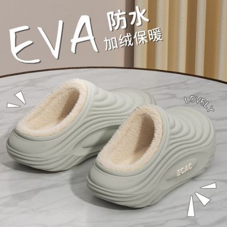 棉拖鞋女款2025冬季室内家居可外穿男女通用保暖防滑厚底防水棉拖