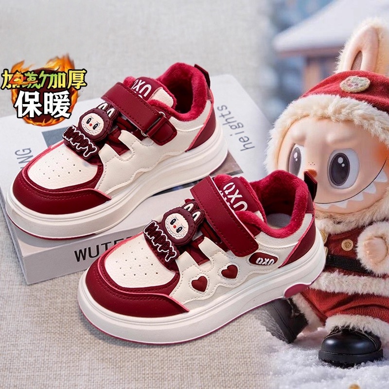 官网C&K女童拉布布鞋子2025秋冬季儿童加绒运动鞋板鞋软底二棉鞋主图