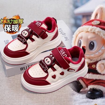 官网C&K女童拉布布鞋子2025秋冬季儿童加绒运动鞋板鞋软底二棉鞋