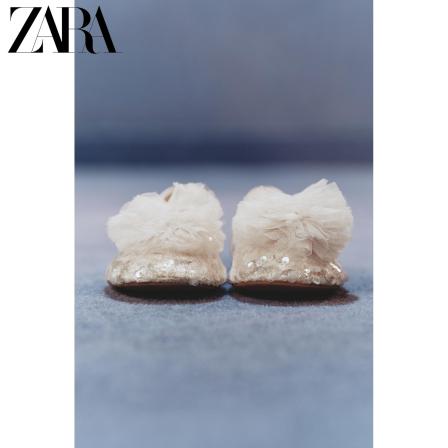 ZARA2025冬季新品 儿童鞋女童 珠片球状饰芭蕾鞋 2588630 002