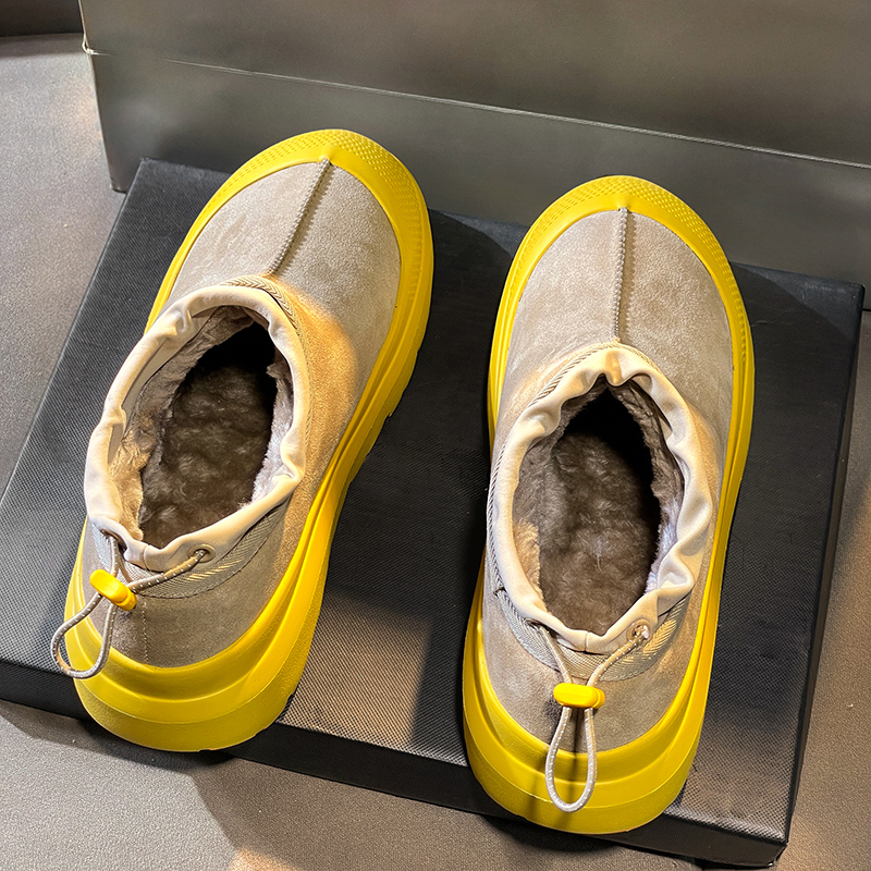 王一博同款塔斯曼保暖棉鞋男皮毛一体冬季新款加绒加厚雪地靴女主图