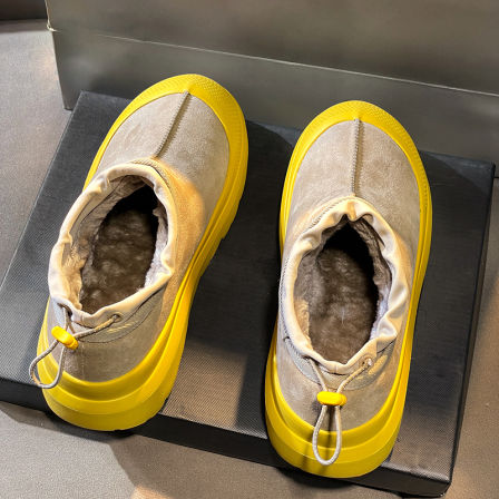 王一博同款塔斯曼保暖棉鞋男皮毛一体冬季新款加绒加厚雪地靴女