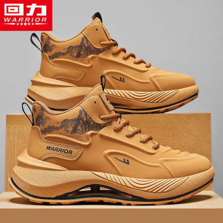 回力老爹男鞋冬季2025新款运动休闲防滑皮面跑步厚底复古登山潮鞋