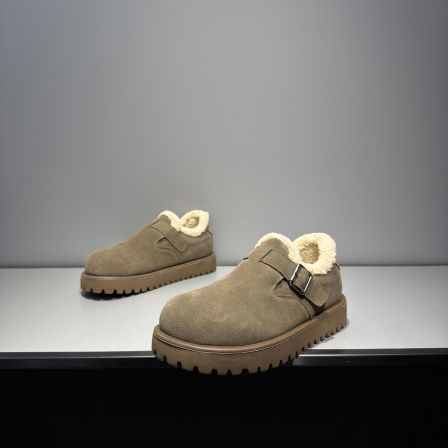 2025新款厚底增高勃肯鞋加绒潮流休闲百搭大头冬季小众板鞋男鞋