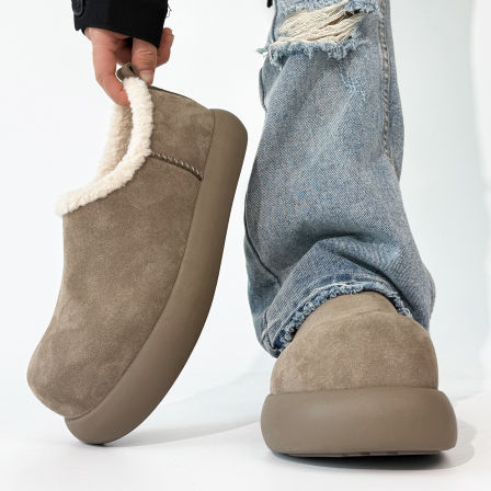 全包小土豆棉鞋男女加绒保暖东北大圆头毛毛鞋冬季雪地桑坡勃肯鞋