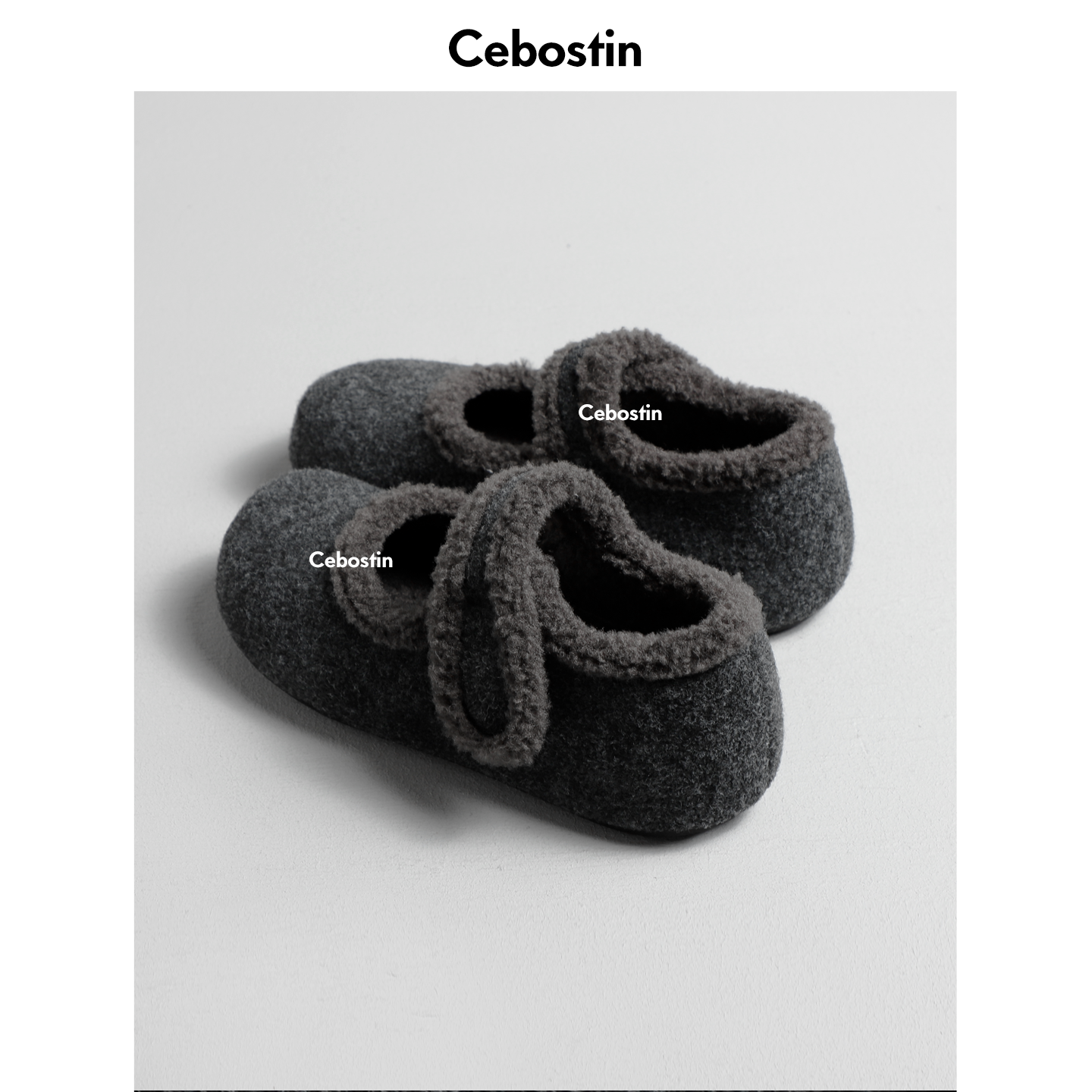 【腹肌商店】单鞋 加绒保暖勃肯玛丽珍鞋女款毛毛鞋2025冬季新款主图