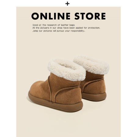 牛皮版！厚底雪地靴女2025新款冬季加绒勃肯短靴东北保暖毛毛棉鞋