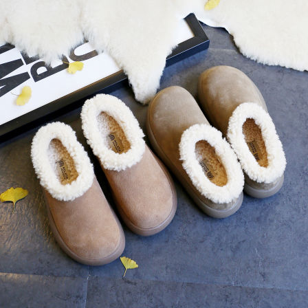 网红小土豆博勃肯鞋雪地靴女2025新款皮毛一体毛毛鞋保暖厚底棉鞋