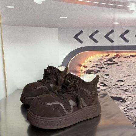 387-3绵里新款2025精品百搭潮流马丁靴中筒烟筒黑色女士