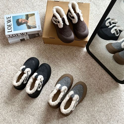 小发喵「毛毡暖绒搭扣厚底雪地靴｜秋冬潮搭碾压大牌质感」999主图