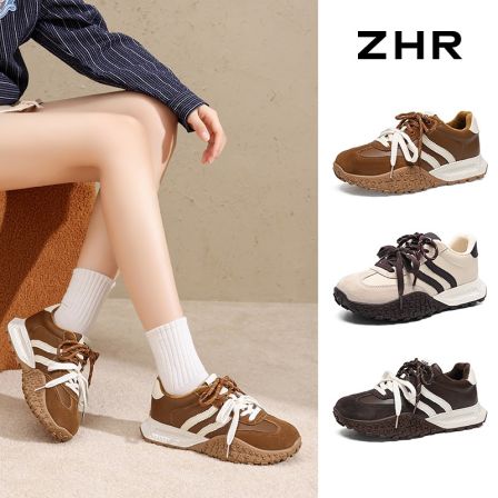 【则则/ZHR】猪皮革 跟高3.5CM 加绒阿甘休闲鞋KD106A 三色可选