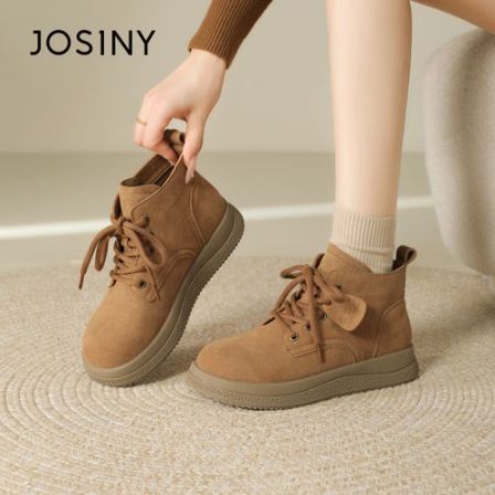 卓诗尼复古勃肯靴女2025秋季新款超好看爆款马丁靴超火配大衣短靴