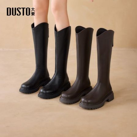 靴子女长筒靴2025秋冬新款加绒不过膝长靴时尚显腿瘦女靴0119