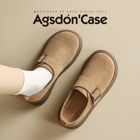 【奥古狮登】勃肯鞋女厚底3.5cm加绒乐福鞋P144142+Y144142AA