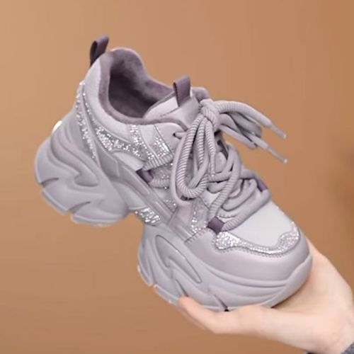 达芙妮2025秋冬新款百搭加绒老爹鞋运动鞋增高时尚休闲鞋女鞋LL主图