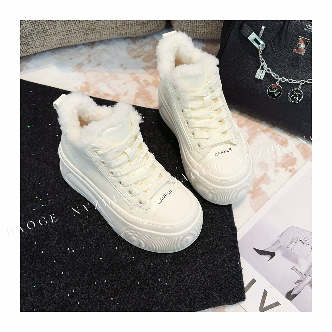 保暖增高拼色深口秋冬时尚休闲鞋运动鞋子ins百搭1212主图