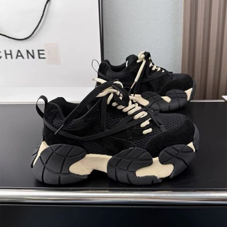 真皮厚底5cm女鞋运动鞋老爹鞋潮流休闲鞋