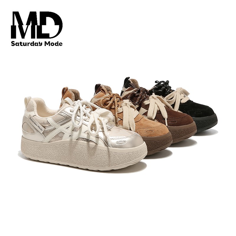 SATURDAYMODE2025冬季新款增高加绒加厚时尚休闲德训鞋女S0K主图