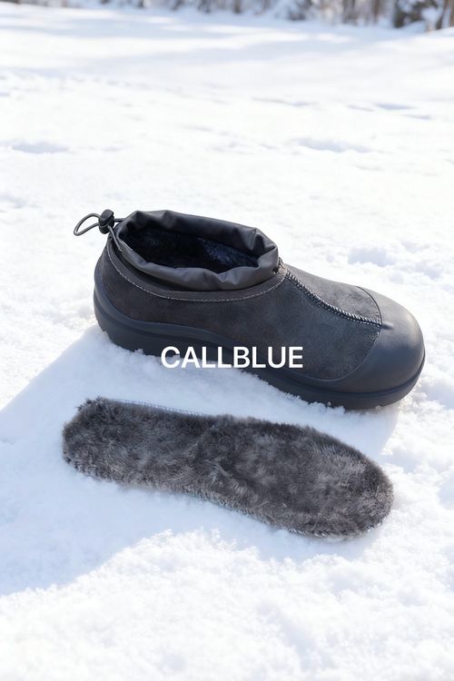 『25秋冬系列』羊毛皮牛反绒牛皮真毛保暖防水秋冬加绒厚棉鞋雪地靴主图