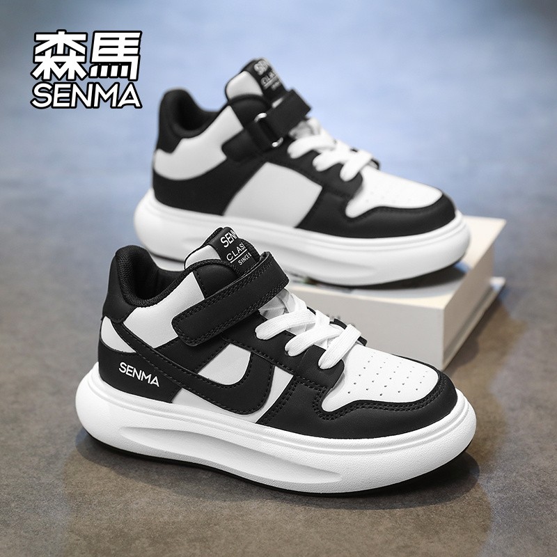 森马冬季新款儿童鞋子运动休闲软底中帮鞋男女童加绒加厚保暖棉鞋主图