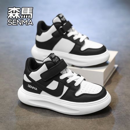 森马冬季新款儿童鞋子运动休闲软底中帮鞋男女童加绒加厚保暖棉鞋