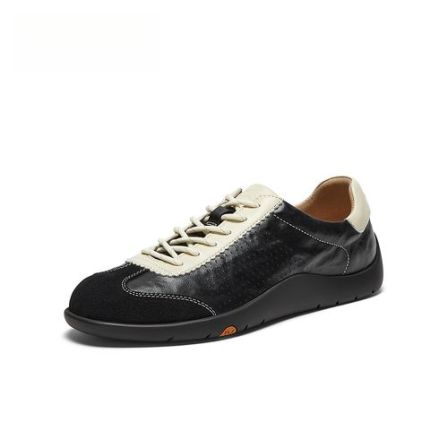 Bata休闲鞋男2025秋商场新款百搭通勤羊皮软底德训运动鞋EYR36CM5