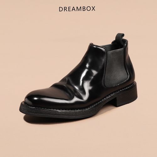 dreambox钧博vibram马臀皮切尔西靴固特异高端男靴手工男士靴子主图