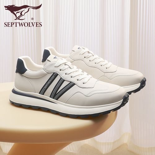 七匹狼新款头层牛皮舒适软底户外运动鞋潮流增高时尚百搭休闲男鞋主图