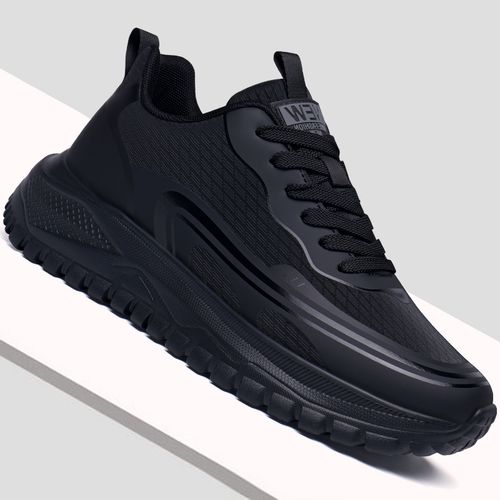 男鞋秋冬季2025新款高档皮面透气百搭运动鞋子男士厚底防水休闲鞋主图