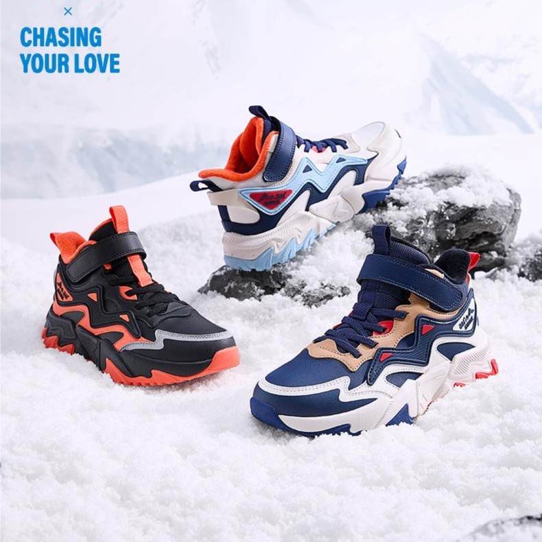 【加绒】361°儿童保暖加绒鞋子男女童中大童户外防滑运动鞋冬季加厚主图