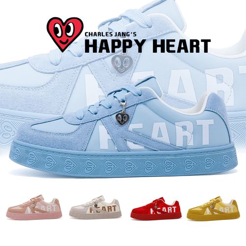 HAPPY HEART查尔斯桃心粉彩风德训鞋学生春款防滑平底鞋琥珀流光主图