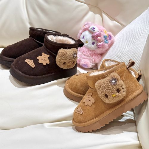 2025 冬季新款儿童雪地靴防滑保暖大棉棉鞋时尚百搭可爱防水防滑主图