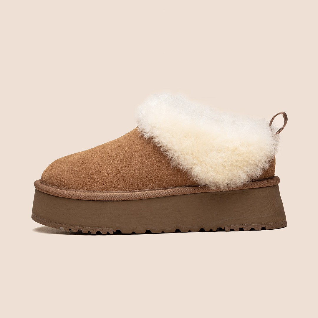 【塔茨勒】小喜庆防滑厚底皮毛一体桑坡雪地靴女款新款防水防滑主图