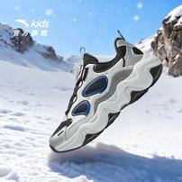 【星月3.0pro】安踏儿童男女童2025加厚夹棉旋钮软底轻便童鞋bk