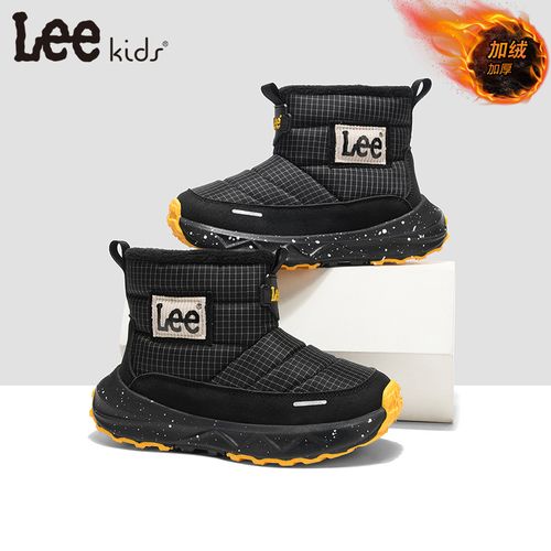 Leekids儿童棉鞋冬季加绒加厚女童鞋2025年专柜正品防滑男童鞋子主图