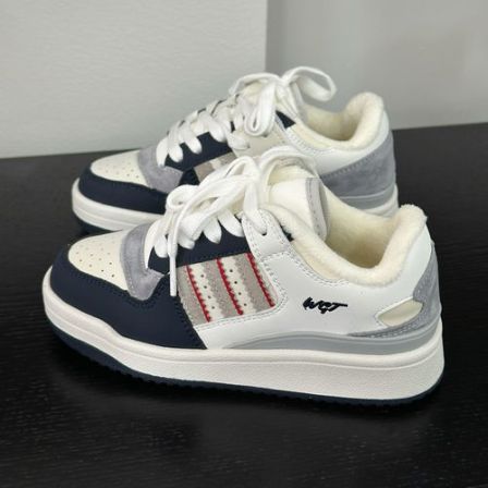 范米粒男童冬季加绒休闲板鞋中大童运动百搭鞋子韩版鞋