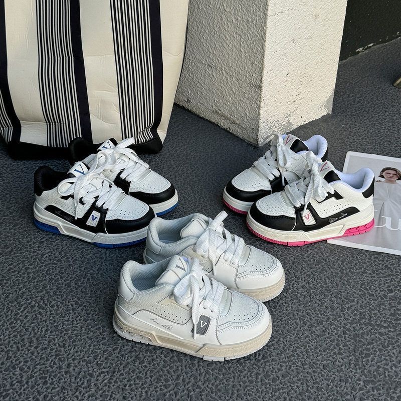 2025新品儿童低帮板鞋男童四季款小白鞋女童软底休闲鞋学生运动主图