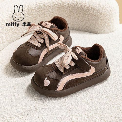 Miffy米菲童鞋冬季爆款女童魔术贴休闲鞋儿童加绒防寒运动鞋耐脏主图
