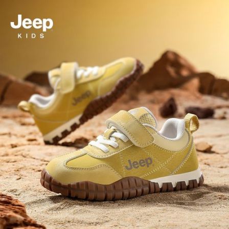 Jeep男童跑步鞋软底防滑户外童鞋新款秋季轻便儿童鞋子女童运动鞋