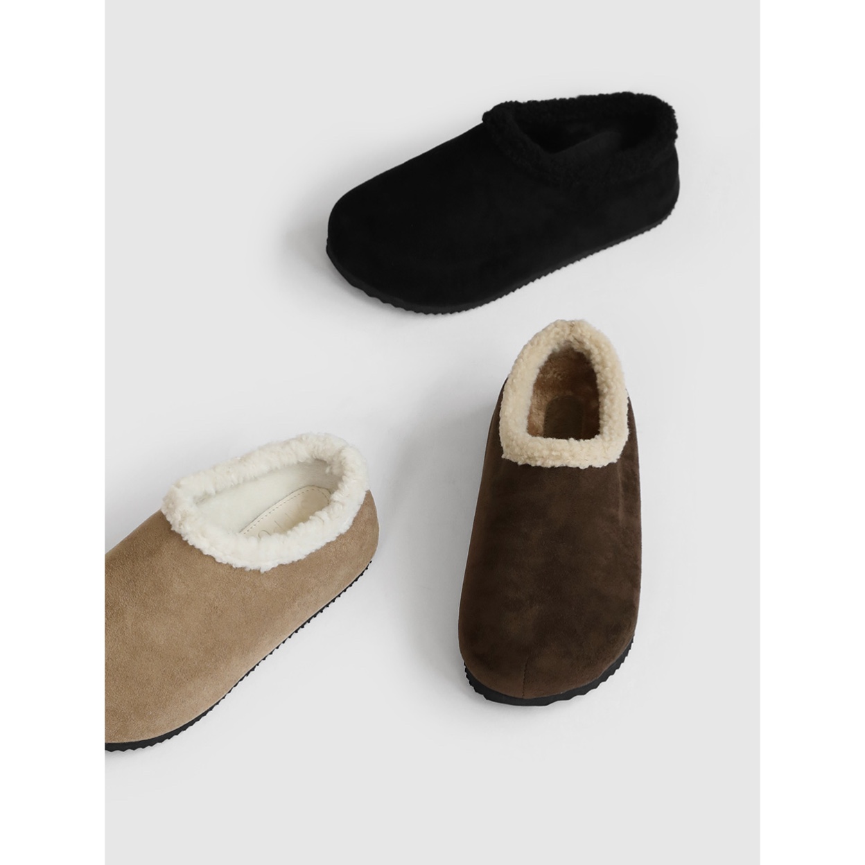 About nice 韩国代购 羊选东大门 毛毛边边可爱羊毛拖鞋主图