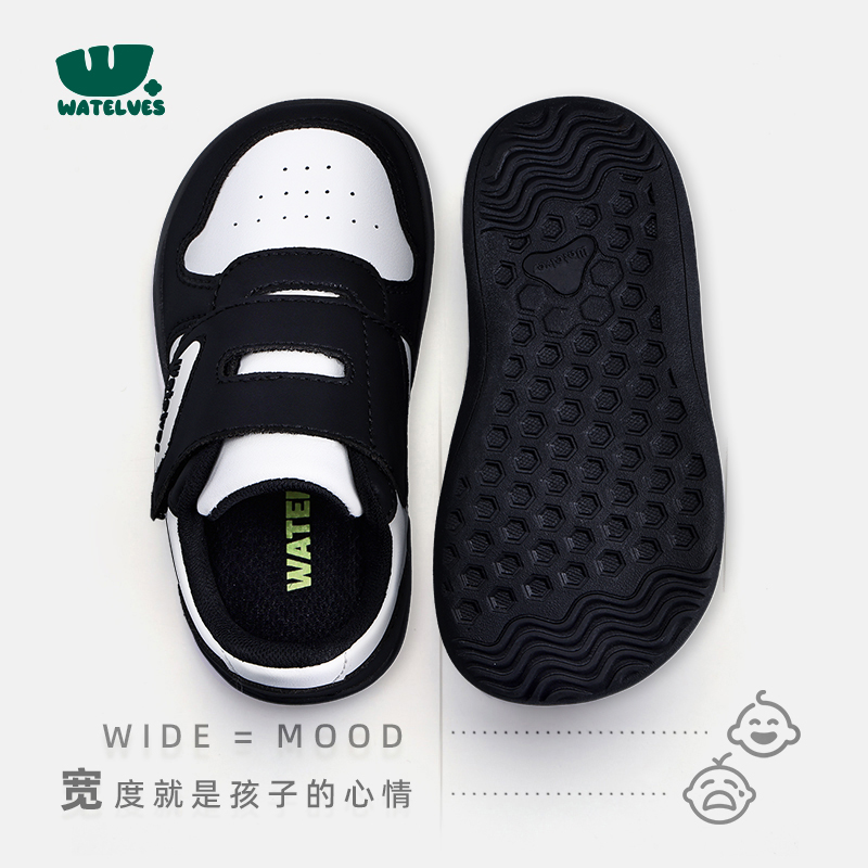 WATELVES小旋风儿童赤足鞋春秋季男童休闲鞋板鞋女童软底宽楦童鞋主图